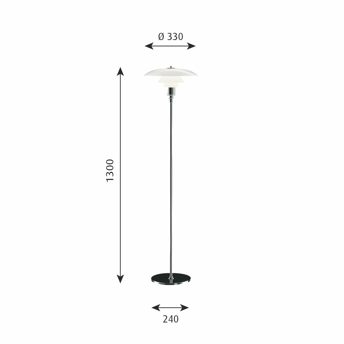 ルイスポールセン（Louis Poulsen） PH 3 1/2-2 1/2 フロア / シルヴァー・クローム