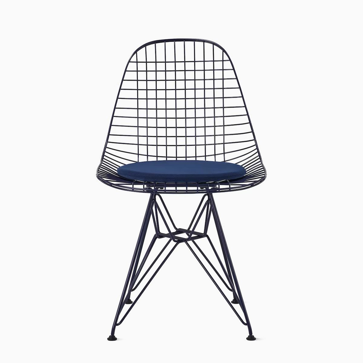 ハーマンミラー（Hermanmiller）イームズ ワイヤーチェア パッド付き ブラックブルー《 Herman Miller（ハーマンミラー）× HAY 》［DKC.5 BCBE8］