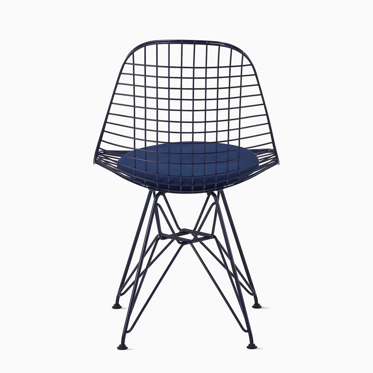 ハーマンミラー（Hermanmiller）イームズ ワイヤーチェア パッド付き ブラックブルー《 Herman Miller（ハーマンミラー）× HAY 》［DKC.5 BCBE8］