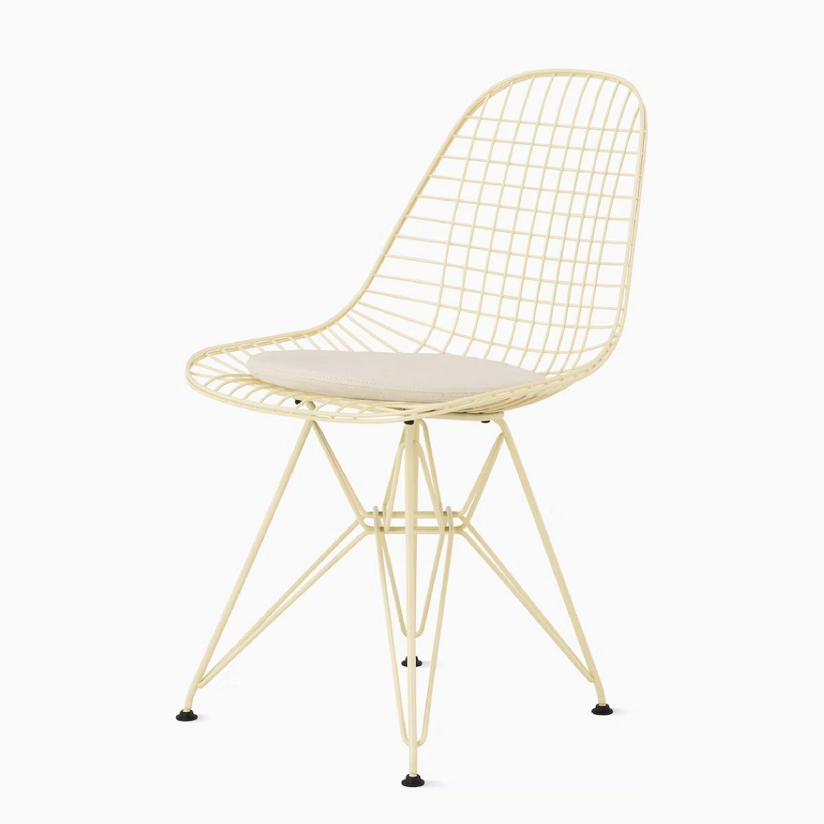 ハーマンミラー（Hermanmiller）イームズ ワイヤーチェア パッド付き パウダーイエロー《 Herman Miller（ハーマンミラー）× HAY 》［DKC.5 PDYE8］
