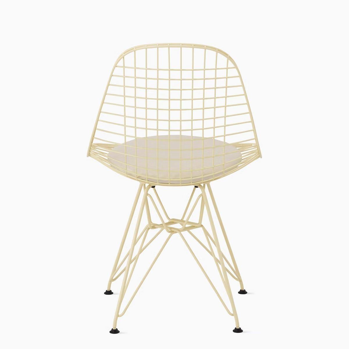 ハーマンミラー（Hermanmiller）イームズ ワイヤーチェア パッド付き パウダーイエロー《 Herman Miller（ハーマンミラー）× HAY 》［DKC.5 PDYE8］