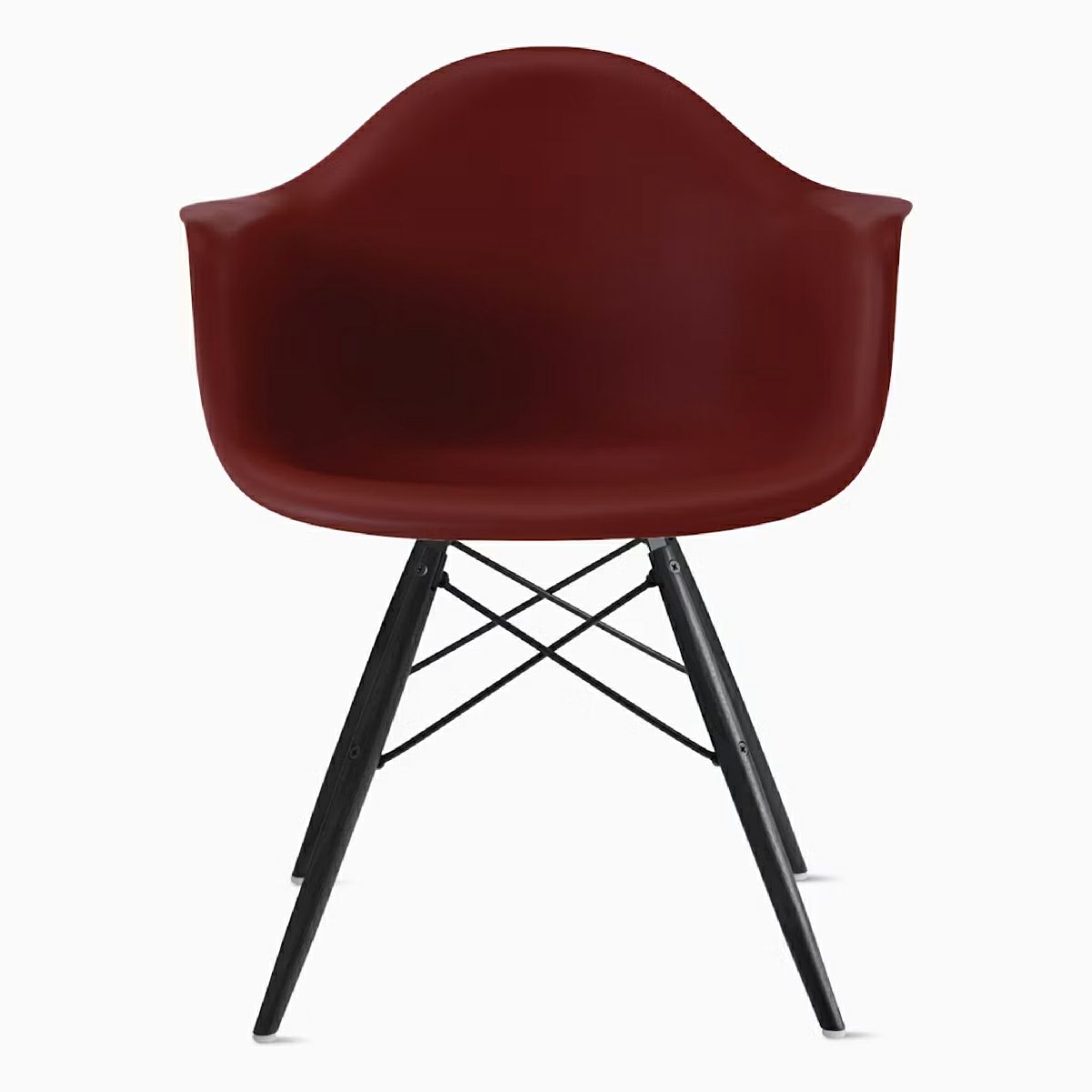 ハーマンミラー（Hermanmiller）イームズ アームシェルチェア DAW ブリックレッド ブラックベース エボニー［DAW. BK EN BKR E8］