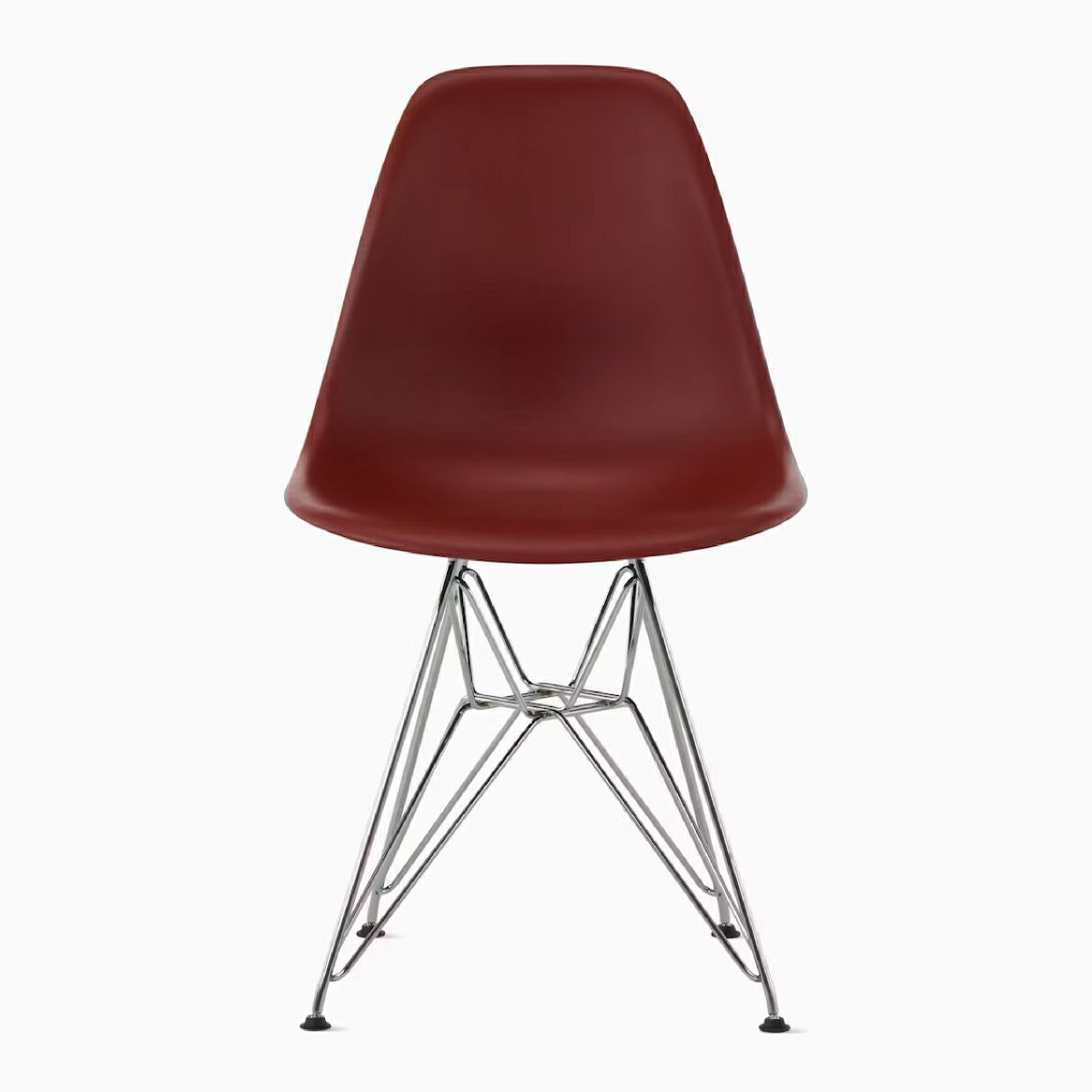 ハーマンミラー（Hermanmiller）イームズ サイドシェルチェア DSR ブリックレッド クロームベース［DSR. 47 BKR E8］