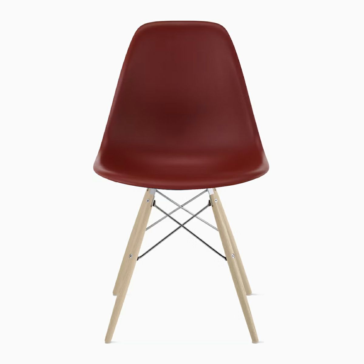 ハーマンミラー（Hermanmiller）イームズ サイドシェルチェア DSW ブリックレッド クロームベース ホワイトアッシュ［DSW. 47 A2 BKR E8］