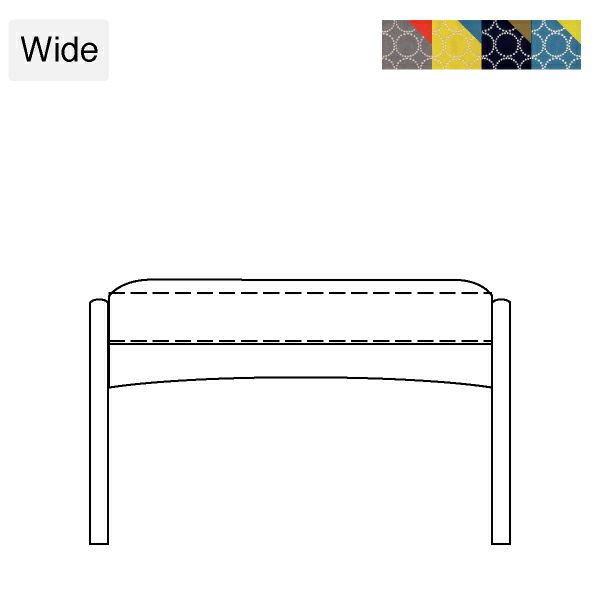 マルニ60+ オークフレームワイドオットマン ファブリック M-05（ミナペルホネン dop-tambourine）商品画像1