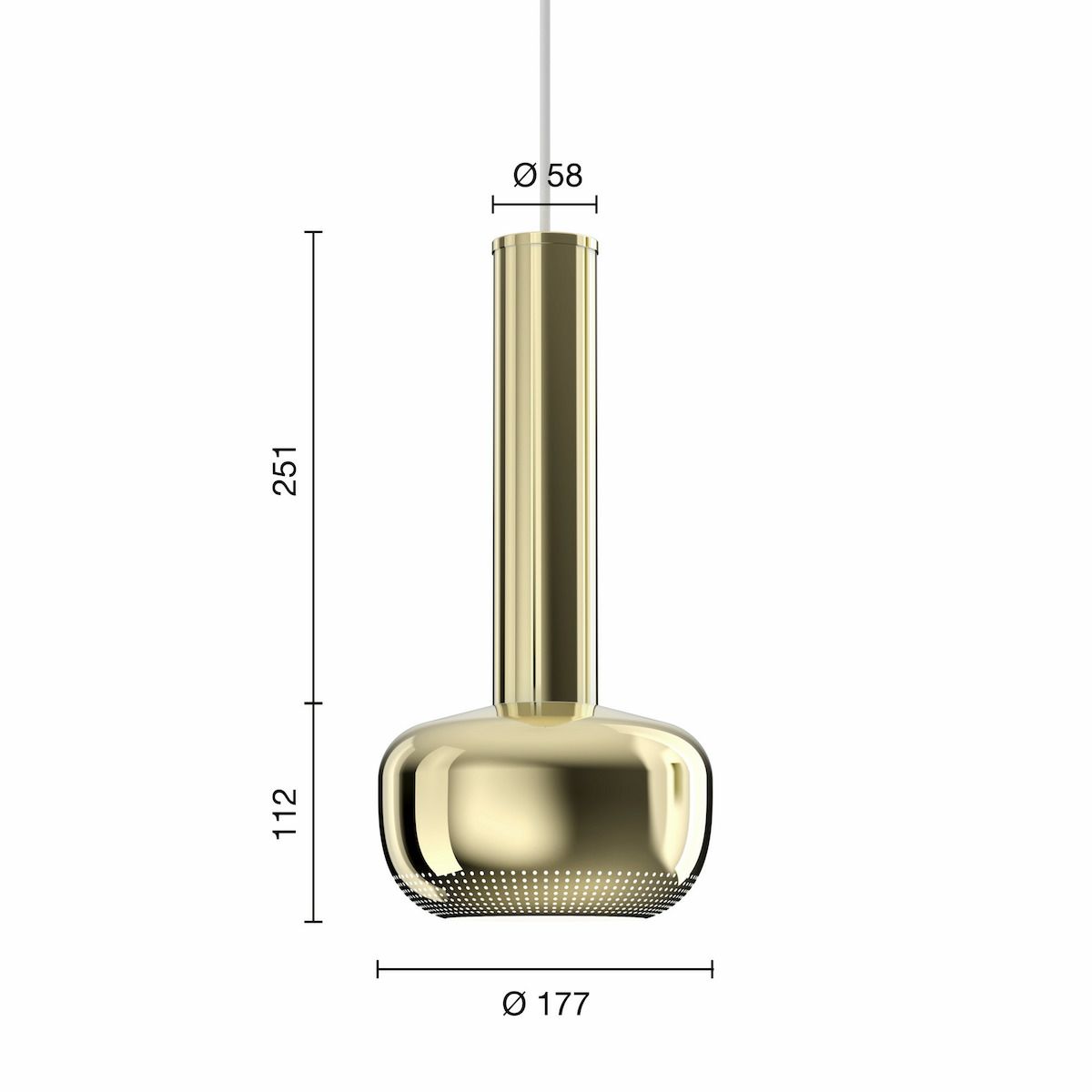 ルイスポールセン（Louis Poulsen） VL56 ペンダント / 真鍮ポリッシュ