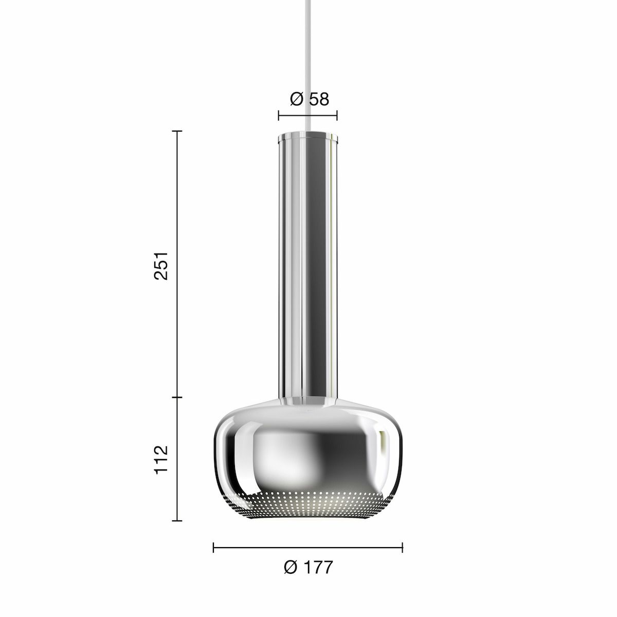 ルイスポールセン（Louis Poulsen） VL56 ペンダント / シルヴァー・クローム