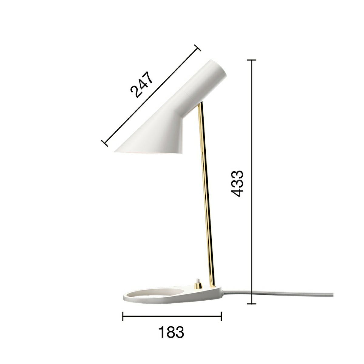 ルイスポールセン（Louis Poulsen） 150 Years Anniversary AJ ミニ テーブル / V3 ホワイト・ペールローズ・ブラス