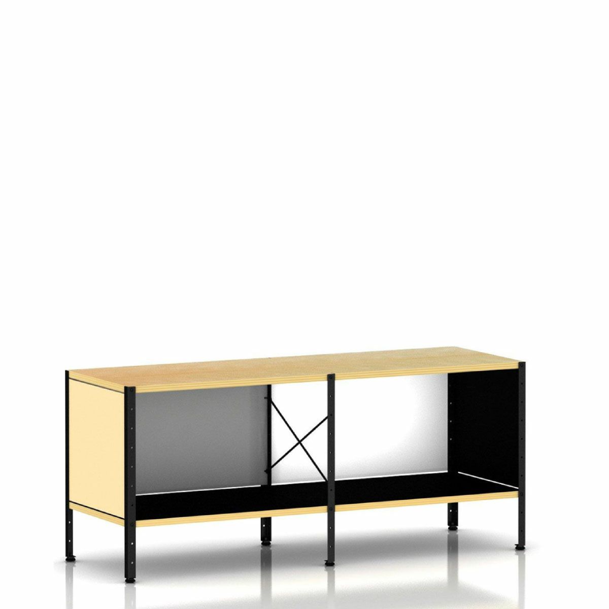 イームズ ストレージユニットESU ナチュラルカラー／ブラック 1段2列