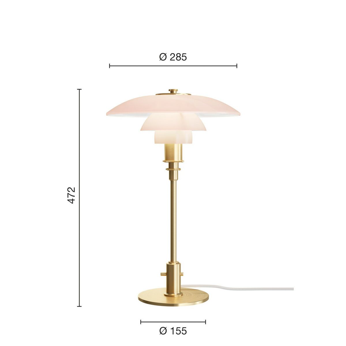 ルイスポールセン（Louis Poulsen） PH 3/2 テーブル / 真鍮/ペール・ローズ