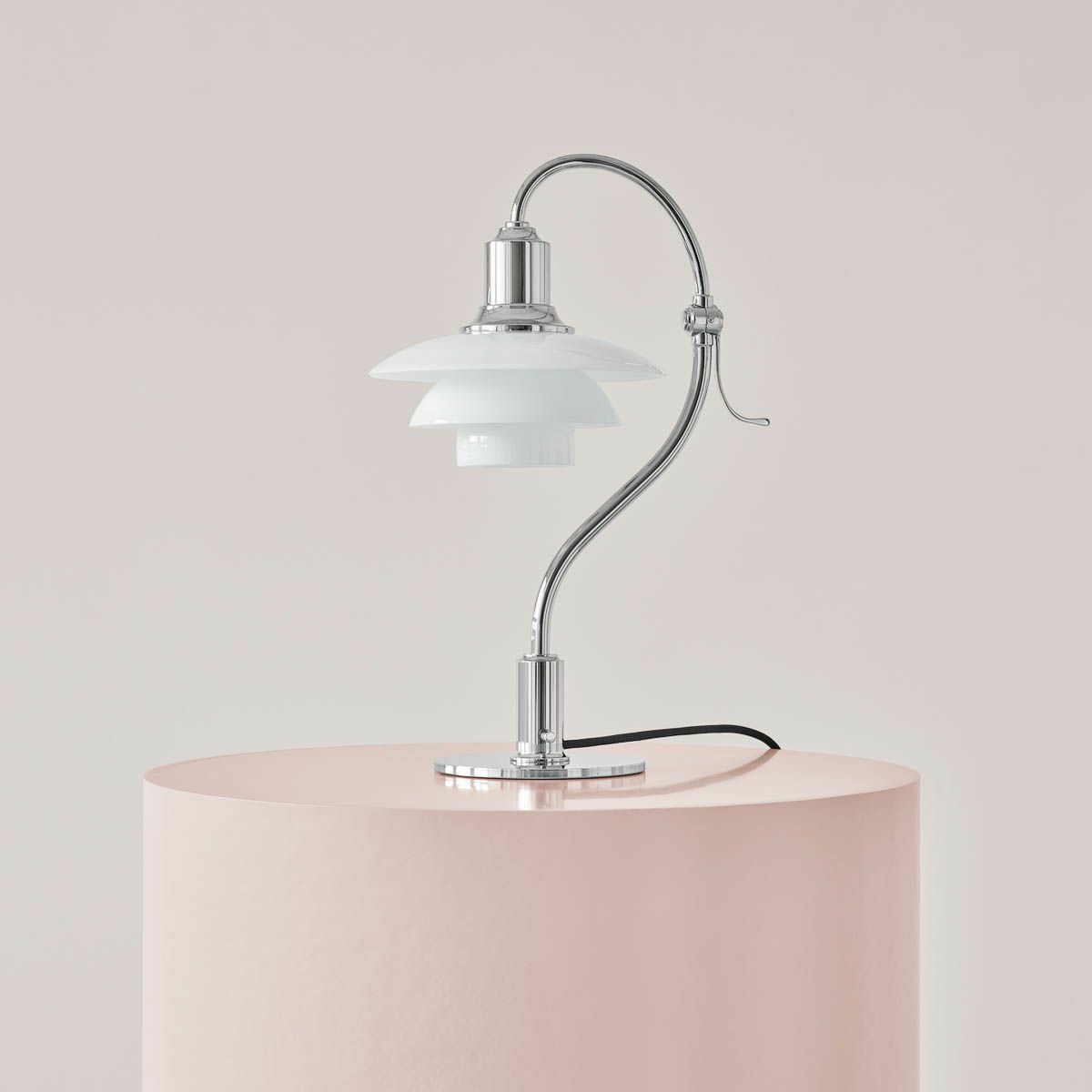 《数量限定》ルイスポールセン（Louis Poulsen） PH 2/2 クエスチョンマークテーブルランプ　シルヴァー・クローム