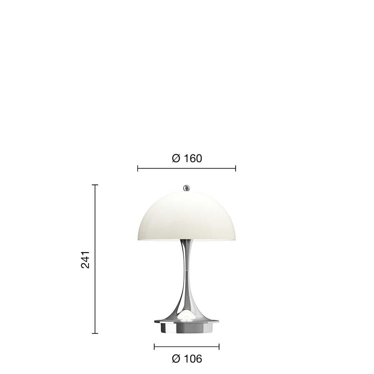 ルイスポールセン（Louis Poulsen）パンテラ 160 ポータブル V3 オパール・ベージュ・クローム
