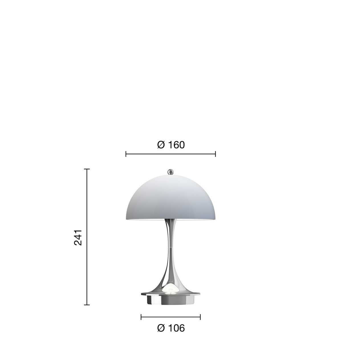 ルイスポールセン（Louis Poulsen）パンテラ 160 ポータブル V3 オパール・ブルー・グレー・クローム