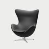 FRITZ HANSEN（フリッツ・ハンセン）EGG（エッグチェア）アルミニウムサテン仕上げ CATEGORY3 / エッセンシャルレザー（ブラック）