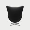 FRITZ HANSEN（フリッツ・ハンセン）EGG（エッグチェア）アルミニウムサテン仕上げ CATEGORY3 / エッセンシャルレザー（ブラック）