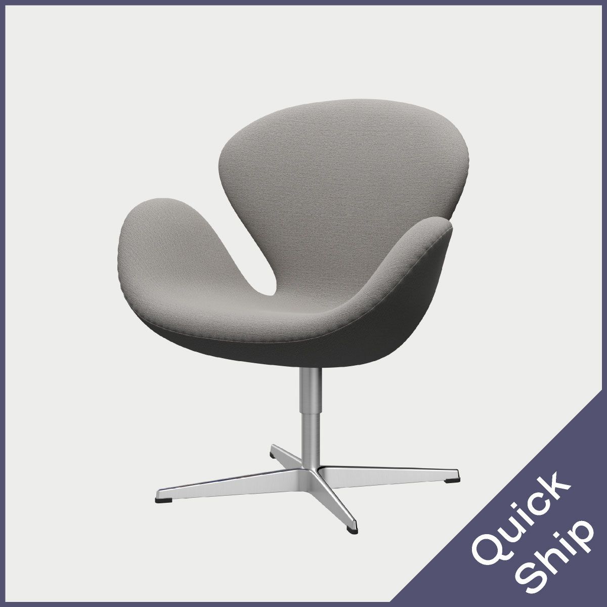 FRITZ HANSEN（フリッツ・ハンセン）SWAN（スワンチェア）アルミニウムサテン仕上げ クリスチャンハウン / ベージュ（1121）