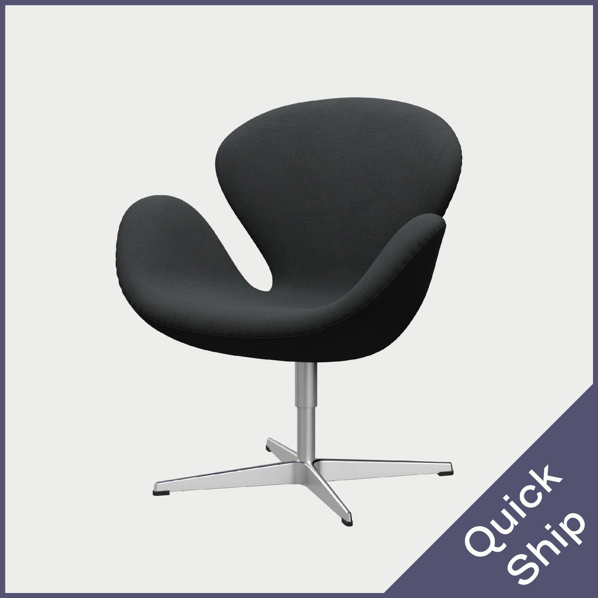 FRITZ HANSEN（フリッツ・ハンセン）SWAN（スワンチェア）アルミニウムサテン仕上げ クリスチャンハウン / グレー（1173）