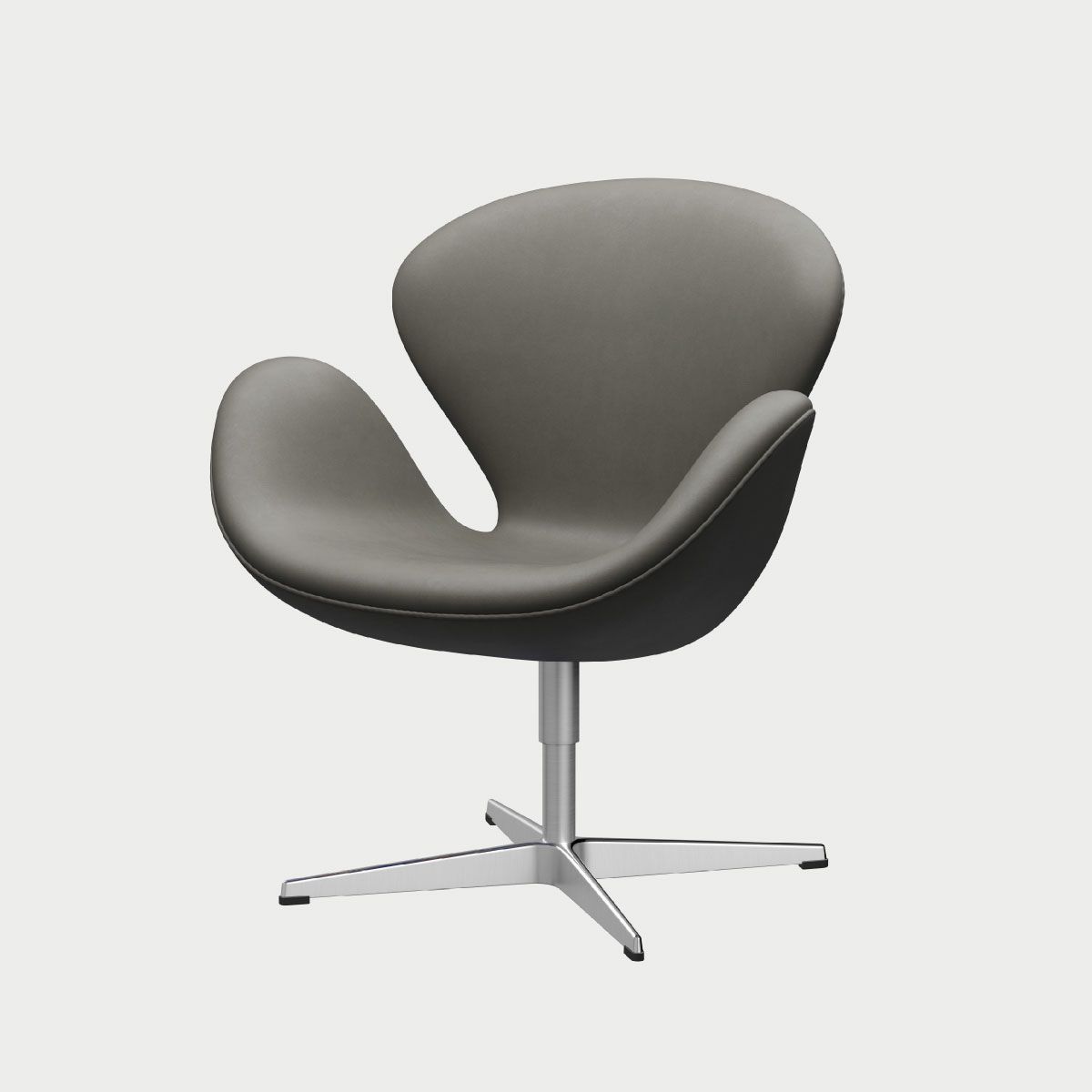 FRITZ HANSEN（フリッツ・ハンセン）SWAN（スワンチェア）アルミニウムサテン仕上げ CATEGORY3 / エッセンシャルレザー（ラーバ）