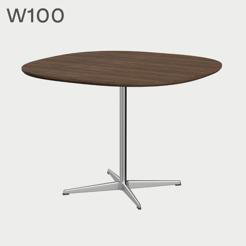 FRITZ HANSEN（フリッツ・ハンセン）SUPERCIRCULAR（スーパー円テーブル）A603（ダイニングテーブル100×100cm）プライウッド クリアラッカー / 4スターベース