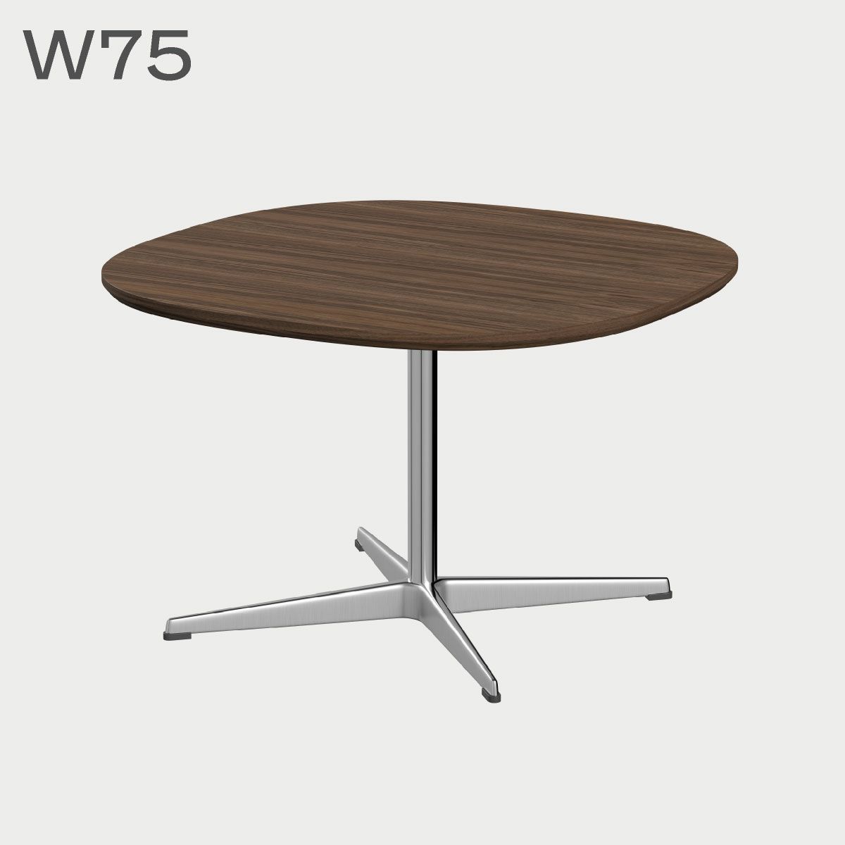 FRITZ HANSEN（フリッツ・ハンセン）SUPERCIRCULAR（スーパー円テーブル）A202（コーヒテーブル75×75cm）プライウッド クリアラッカー / 4スターベース