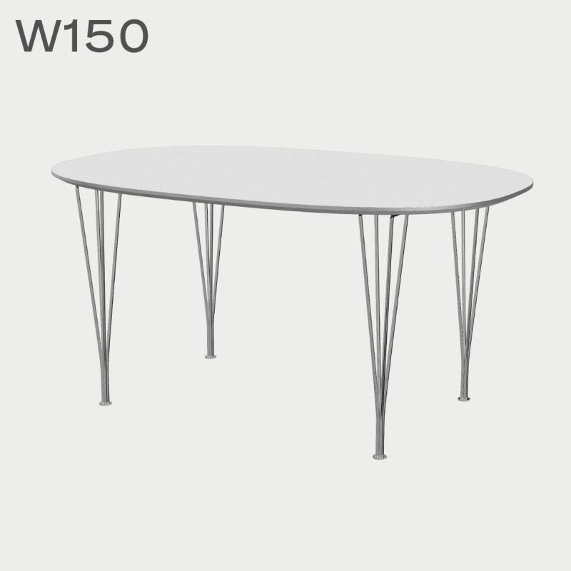 FRITZ HANSEN（フリッツ・ハンセン）SUPERELLIPSE（スーパー楕円テーブル）B612（ダイニングテーブル150×100cm）ラミネート / スパンレッグ