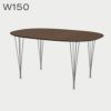 FRITZ HANSEN（フリッツ・ハンセン）SUPERELLIPSE（スーパー楕円テーブル）B612（ダイニングテーブル150×100cm）プライウッド クリアラッカー / スパンレッグ