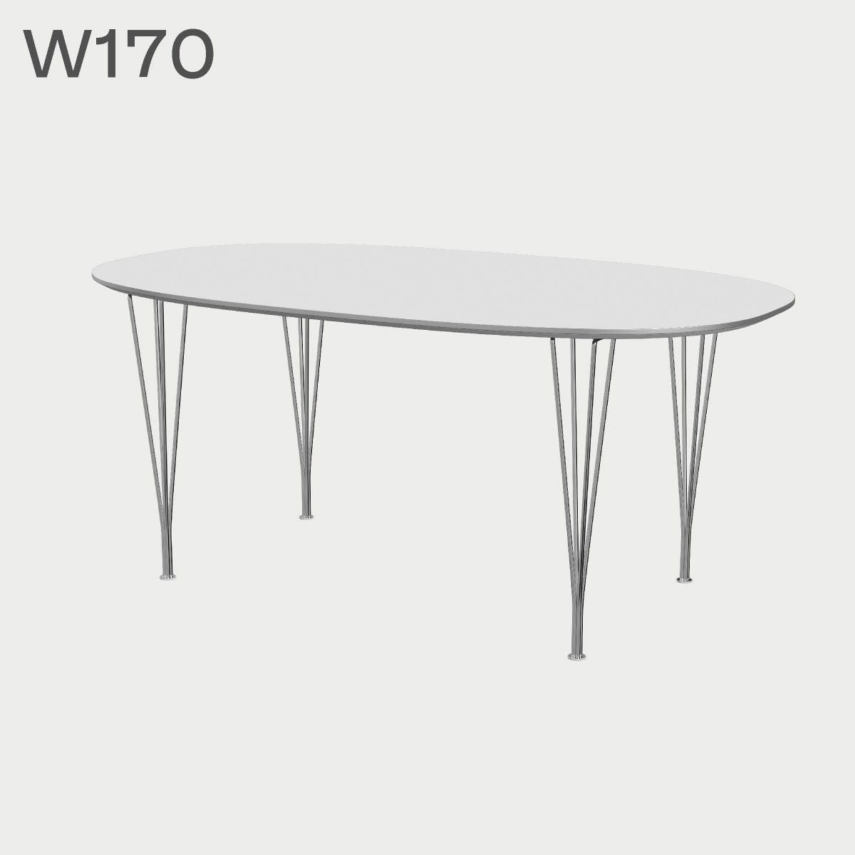 FRITZ HANSEN（フリッツ・ハンセン）SUPERELLIPSE（スーパー楕円テーブル）B616（ダイニングテーブル170×100cm）ラミネート / スパンレッグ