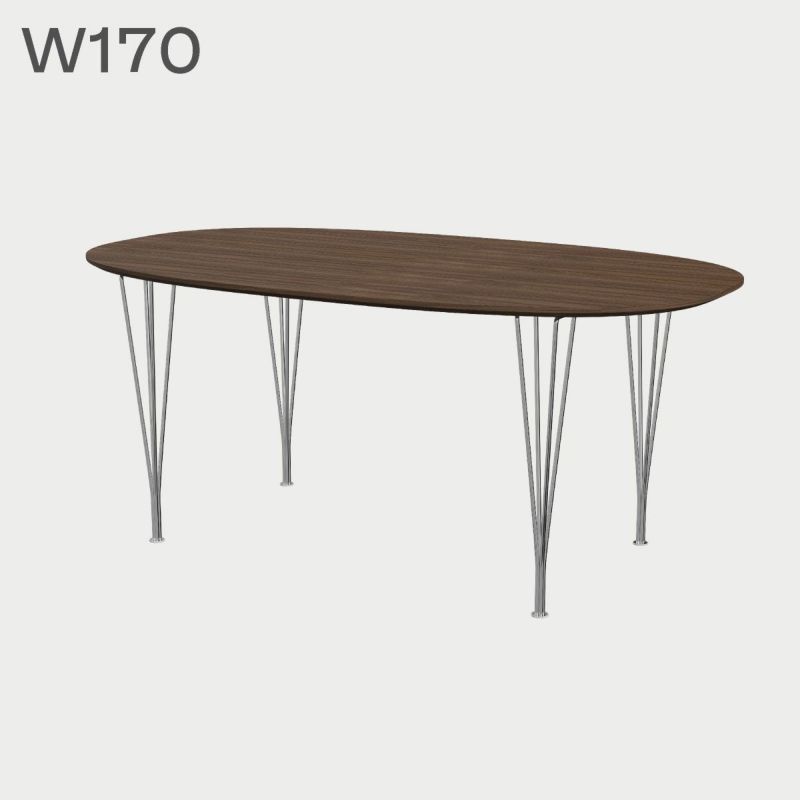 FRITZ HANSEN（フリッツ・ハンセン）SUPERELLIPSE（スーパー楕円テーブル）B616（ダイニングテーブル170×100cm）プライウッド クリアラッカー / スパンレッグ