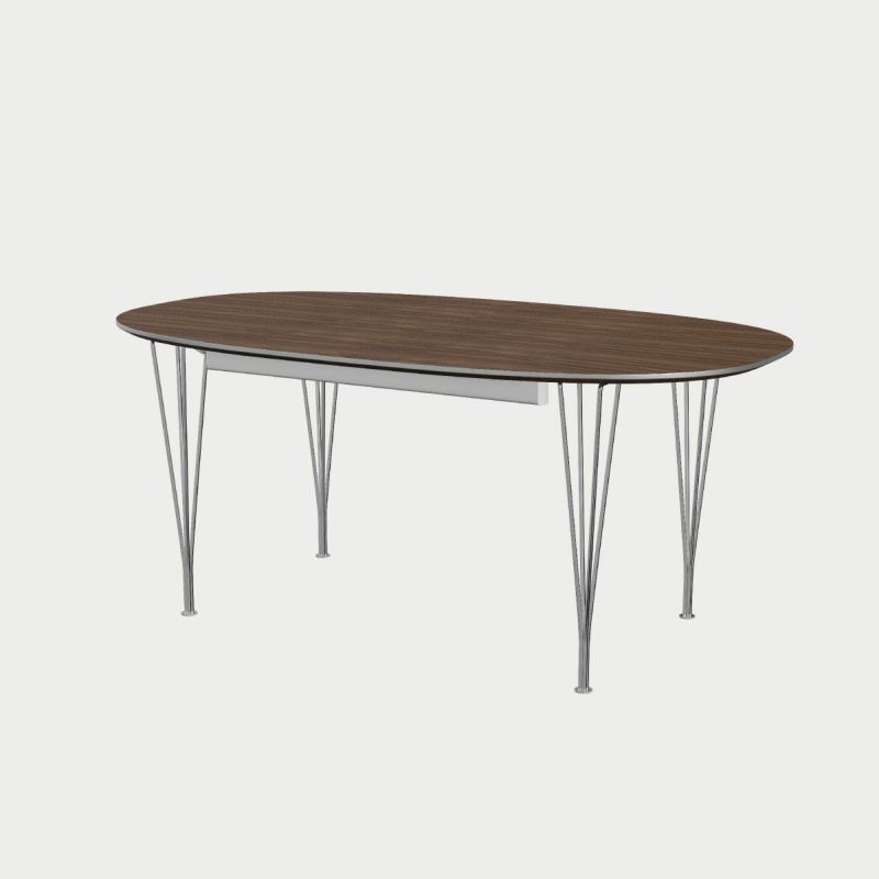 FRITZ HANSEN（フリッツ・ハンセン）SUPERELLIPSE（スーパー楕円テーブル延長式）B620（ダイニングテーブル170-270×100cm）プライウッド クリアラッカー / スパンレッグ