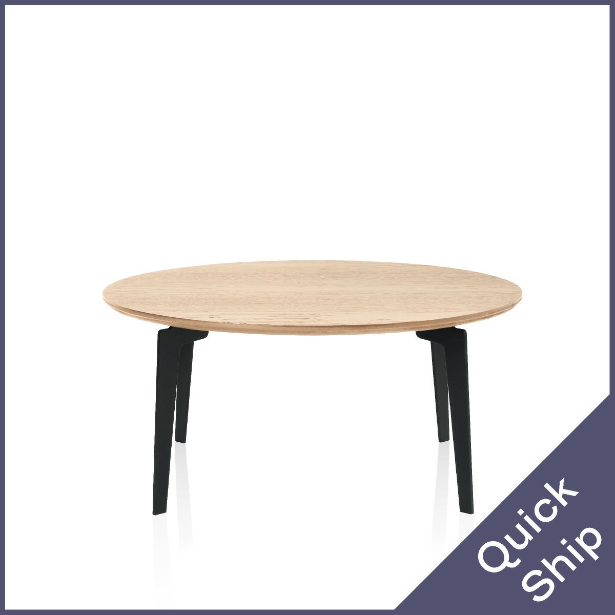 FRITZ HANSEN（フリッツ・ハンセン）JOINTABLE（ジョインテーブル）FH41（コーヒテーブルΦ80cm） / オーク・クリアラッカー天板 ブラックベース