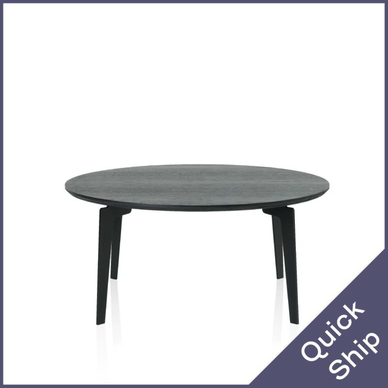 FRITZ HANSEN（フリッツ・ハンセン）JOINTABLE（ジョインテーブル）FH41（コーヒテーブルΦ80cm） / オーク・ブラック天板 ブラックベース