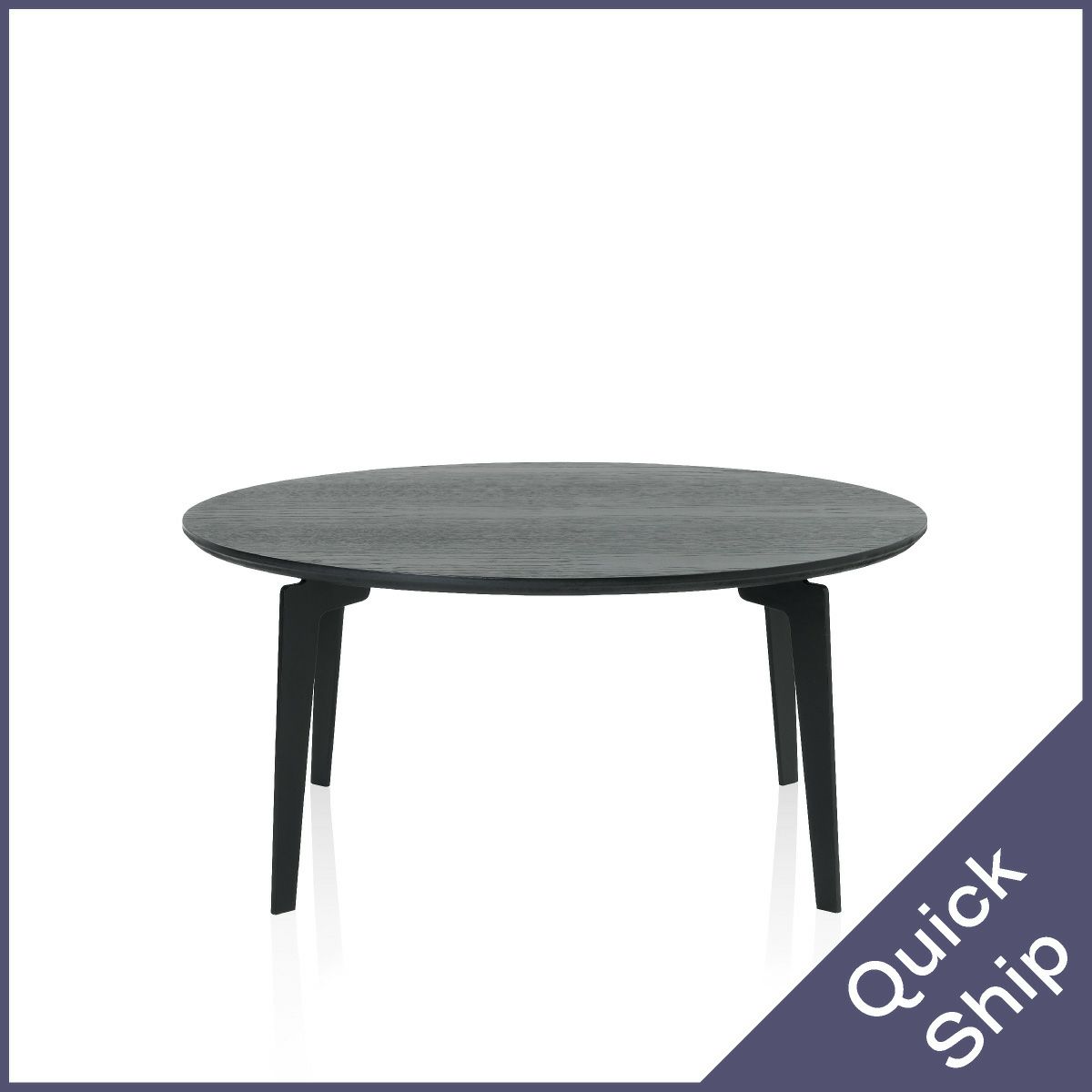 FRITZ HANSEN（フリッツ・ハンセン）JOINTABLE（ジョインテーブル）FH41（コーヒテーブルΦ80cm） / オーク・ブラック天板 ブラックベース