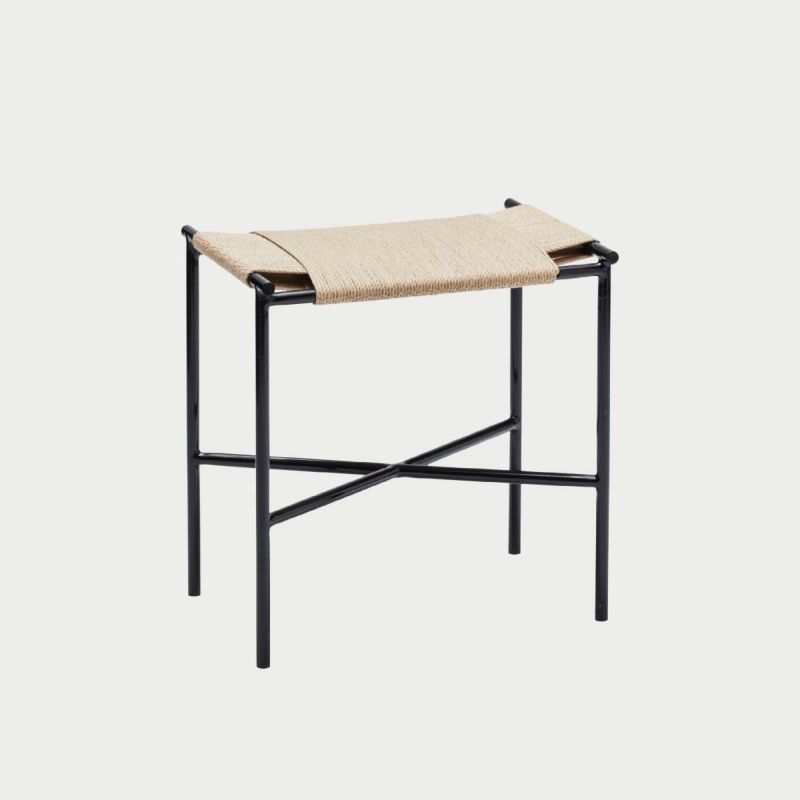 F.H.（フリッツ・ハンセン）SKAGERAK（スカゲラック）Vent stool（ヴェント スツール）/ ブラック×ナチュラルペーパーコード