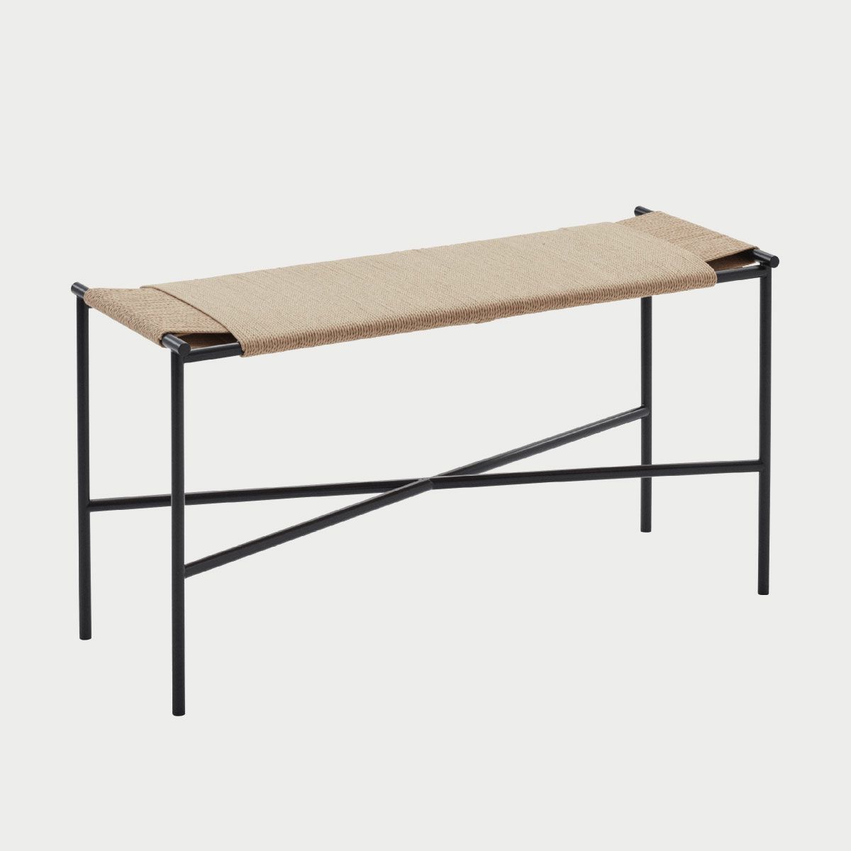 F.H.（フリッツ・ハンセン）SKAGERAK（スカゲラック）Vent bench（ヴェント ベンチ）/ ブラック×ナチュラルペーパーコード