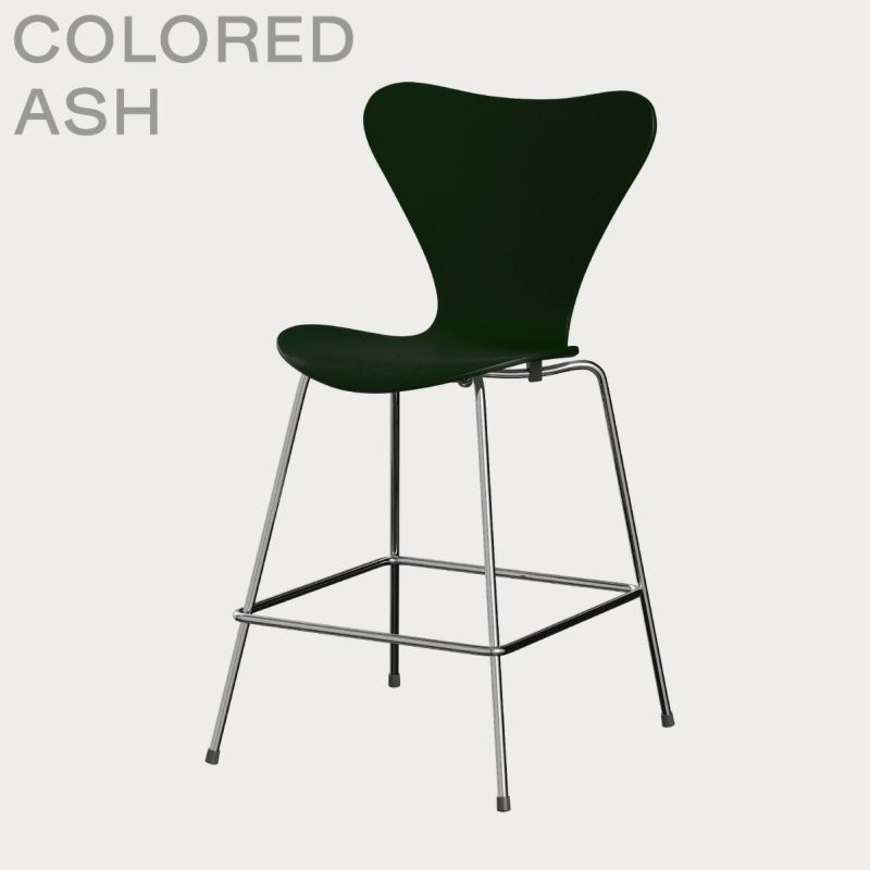 FRITZ HANSEN（フリッツ・ハンセン）SERIES 7（セブンチェア）カウンタースツール カラードアッシュ / エバーグリーン