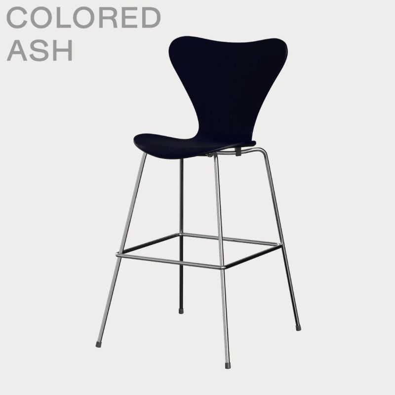 FRITZ HANSEN（フリッツ・ハンセン）SERIES 7（セブンチェア）バースツール カラードアッシュ / ミッドナイトブルー