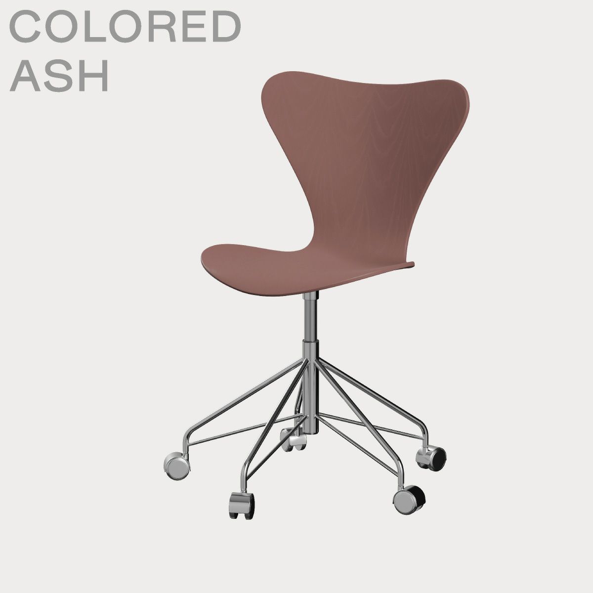FRITZ HANSEN（フリッツ・ハンセン）SERIES 7（セブンチェア）キャスターチェア カラードアッシュ / ワイルドローズ