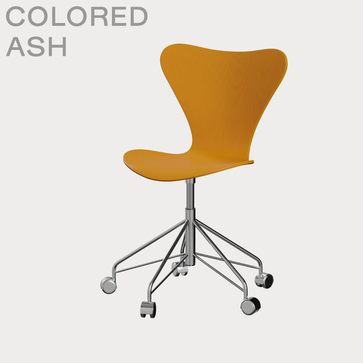 FRITZ HANSEN（フリッツ・ハンセン）SERIES 7（セブンチェア）キャスターチェア カラードアッシュ / バーントイエロー