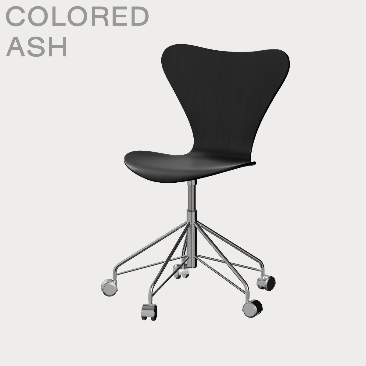 FRITZ HANSEN（フリッツ・ハンセン）SERIES 7（セブンチェア）キャスターチェア カラードアッシュ / ブラック