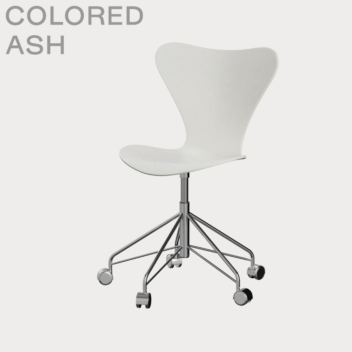 FRITZ HANSEN（フリッツ・ハンセン）SERIES 7（セブンチェア）キャスターチェア カラードアッシュ / ホワイト