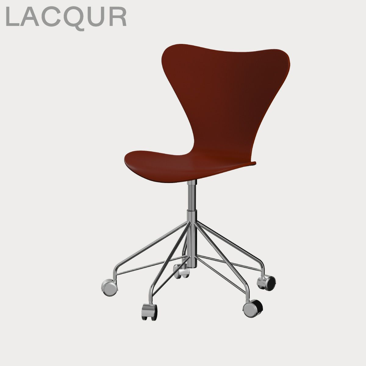 FRITZ HANSEN（フリッツ・ハンセン）SERIES 7（セブンチェア）キャスターチェア ラッカー / ベネチアンレッド