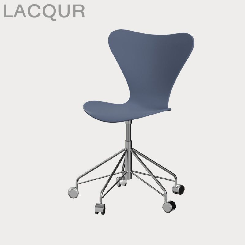 FRITZ HANSEN（フリッツ・ハンセン）SERIES 7（セブンチェア）キャスターチェア ラッカー / ダスクブルー