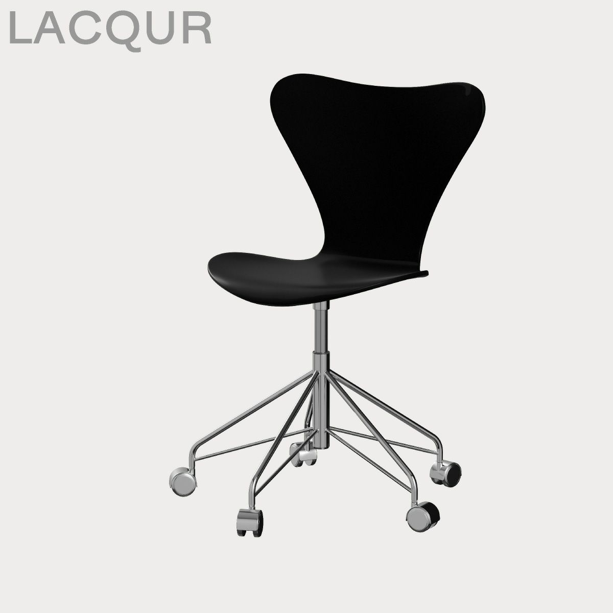 FRITZ HANSEN（フリッツ・ハンセン）SERIES 7（セブンチェア）キャスターチェア ラッカー / ブラック