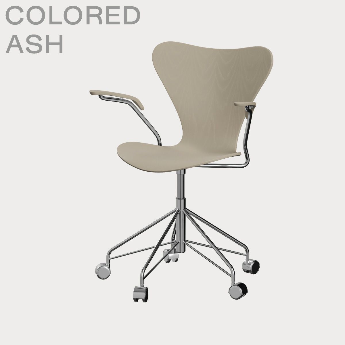 FRITZ HANSEN（フリッツ・ハンセン）SERIES 7（セブンチェア）アームチェア （キャスターチェア） カラードアッシュ / ライトベージュ