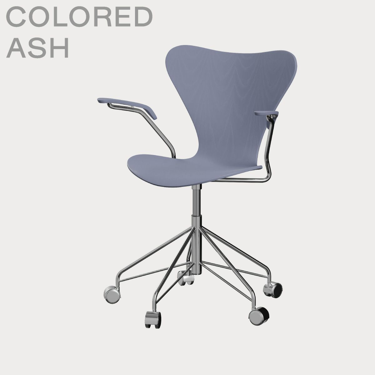 FRITZ HANSEN（フリッツ・ハンセン）SERIES 7（セブンチェア）アームチェア （キャスターチェア） カラードアッシュ / ラベンダーブルー