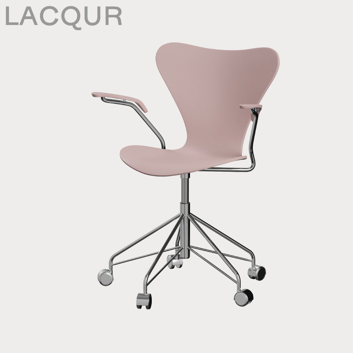 FRITZ HANSEN（フリッツ・ハンセン）SERIES 7（セブンチェア）アームチェア （キャスターチェア） ラッカー / ペールローズ