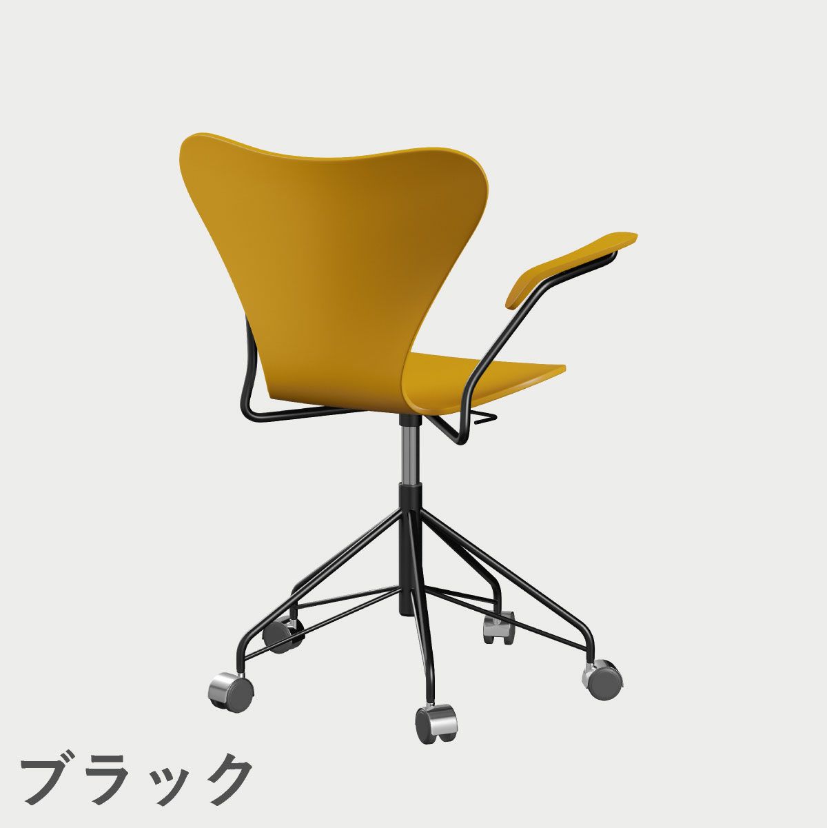 FRITZ HANSEN（フリッツ・ハンセン）SERIES 7（セブンチェア）アームチェア （キャスターチェア） ラッカー / トゥルーイエロー