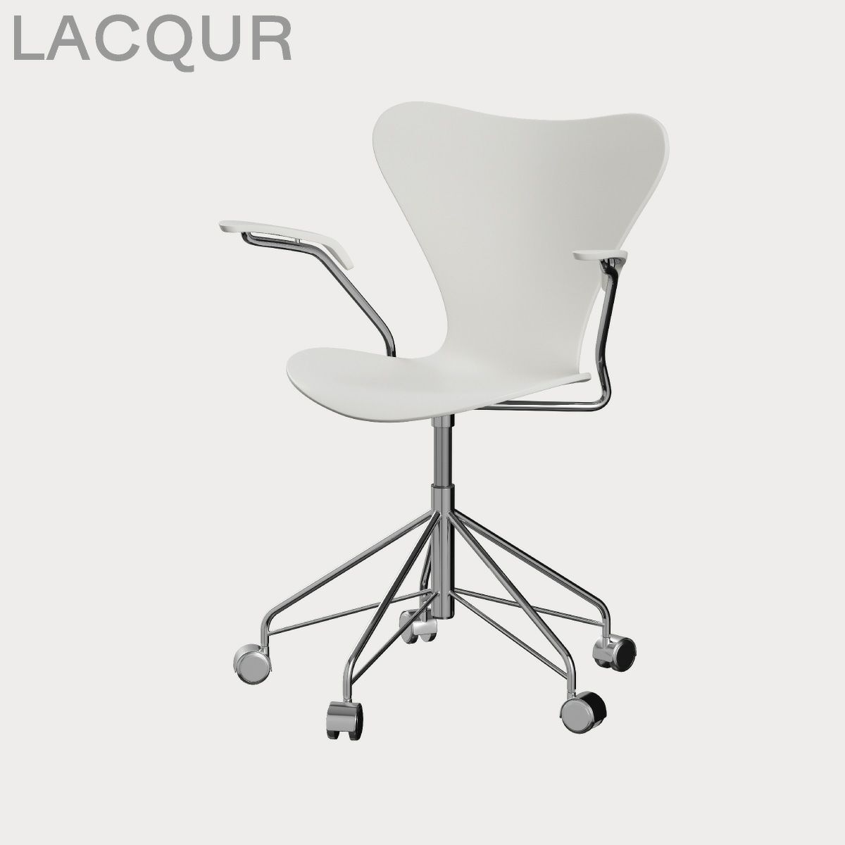 FRITZ HANSEN（フリッツ・ハンセン）SERIES 7（セブンチェア）アームチェア （キャスターチェア） ラッカー / ホワイト