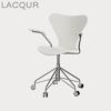 FRITZ HANSEN（フリッツ・ハンセン）SERIES 7（セブンチェア）アームチェア （キャスターチェア） ラッカー / ホワイト