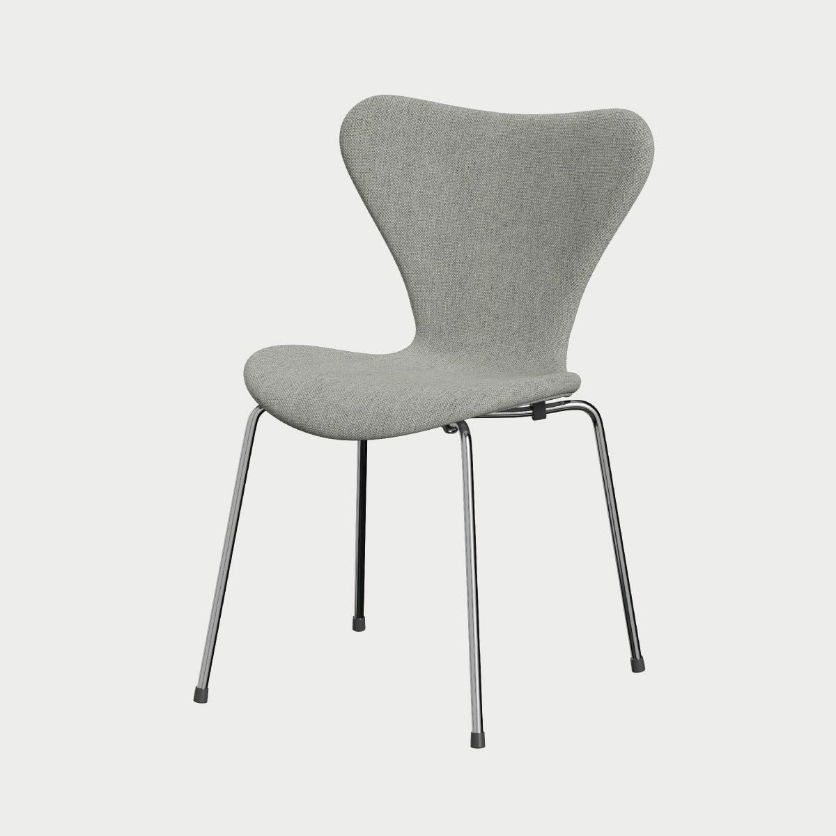 FRITZ HANSEN（フリッツ・ハンセン）SERIES 7（セブンチェア）  フルパディング HALLINGDAL - ホワイト/グレー（110）×クロームベース